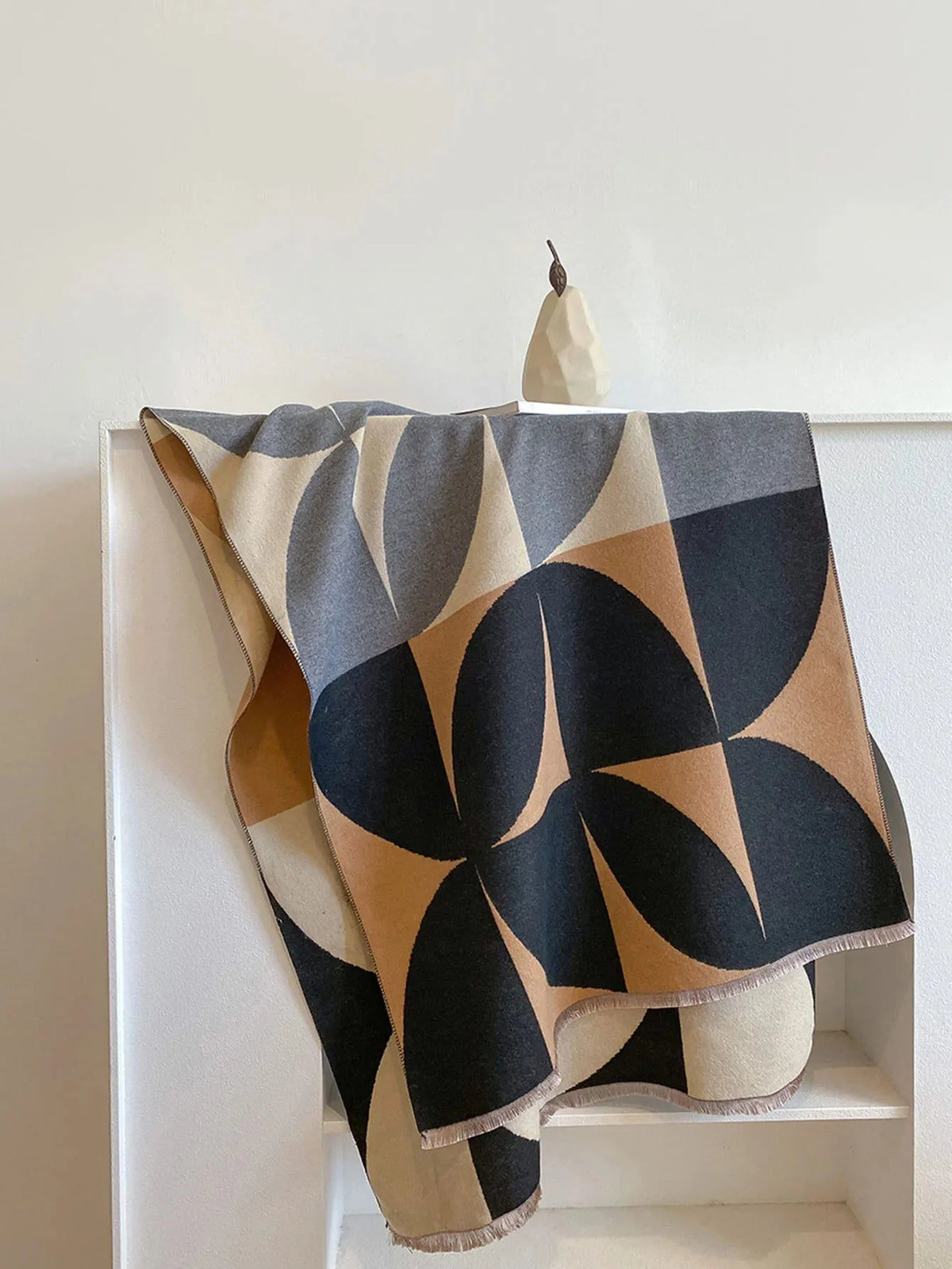 Scarf Cashmere Blend Reversible Soft Warmth