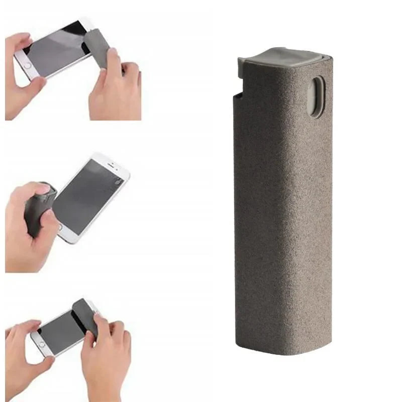 Screen Cleaner Portable Spray Bottle With Built-In Microfiber Pad
