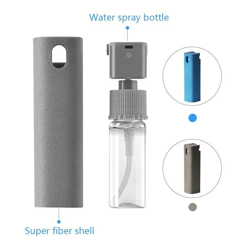 Screen Cleaner Portable Spray Bottle With Built-In Microfiber Pad