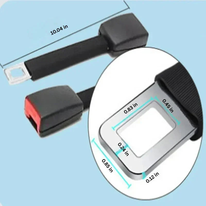 Seat Belt Extender 11-Inch Rigid Stem Tool-Free Click-In Setup