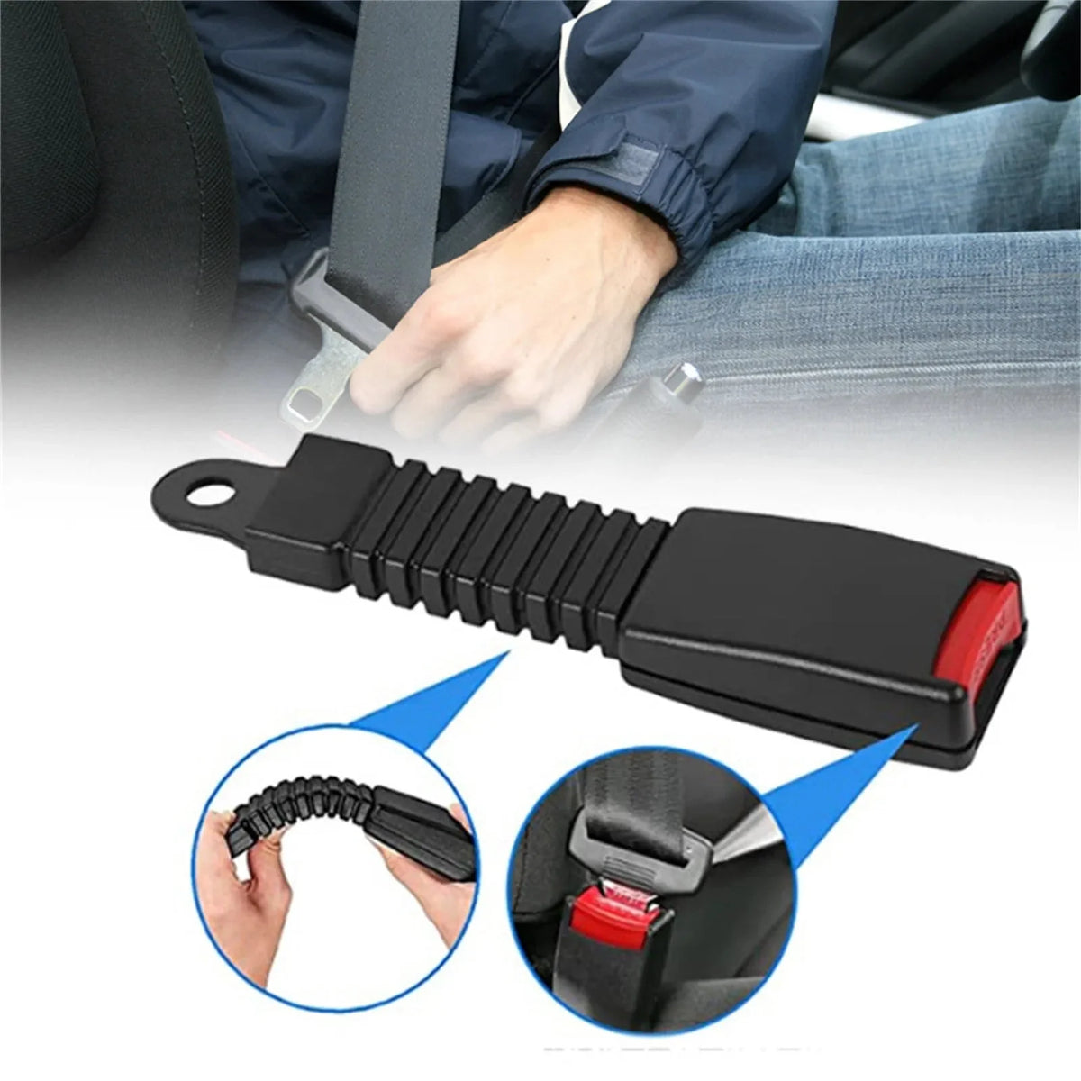 Seat Belt Extender Rigid Stem 7.87-Inch Added Length