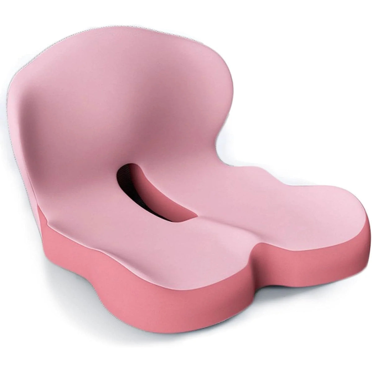 Seat Cushion Contoured Memory Foam Lumbar Support Non-Slip Base