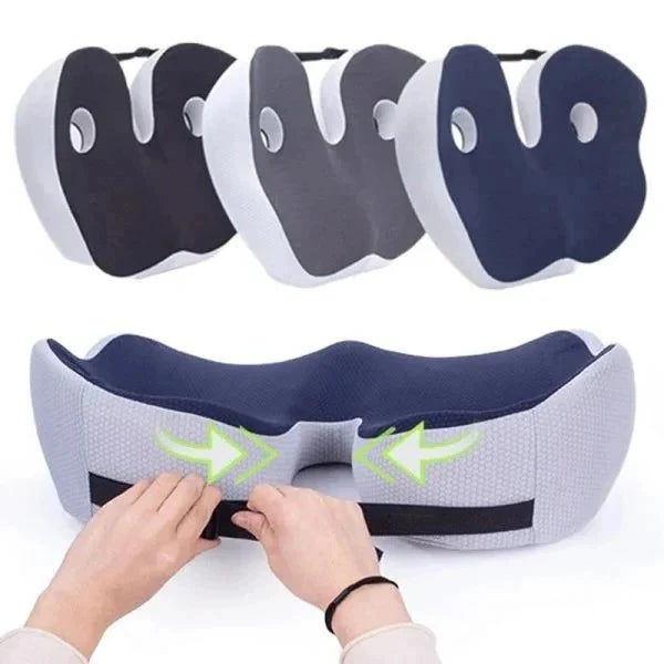 Seat Cushion Contoured Pressure Relief Adjustable Support Washable Cover