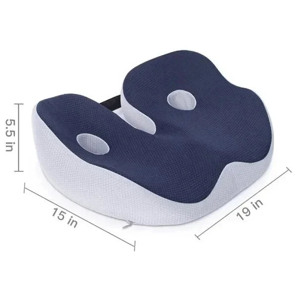 Seat Cushion Contoured Pressure Relief Adjustable Support Washable Cover