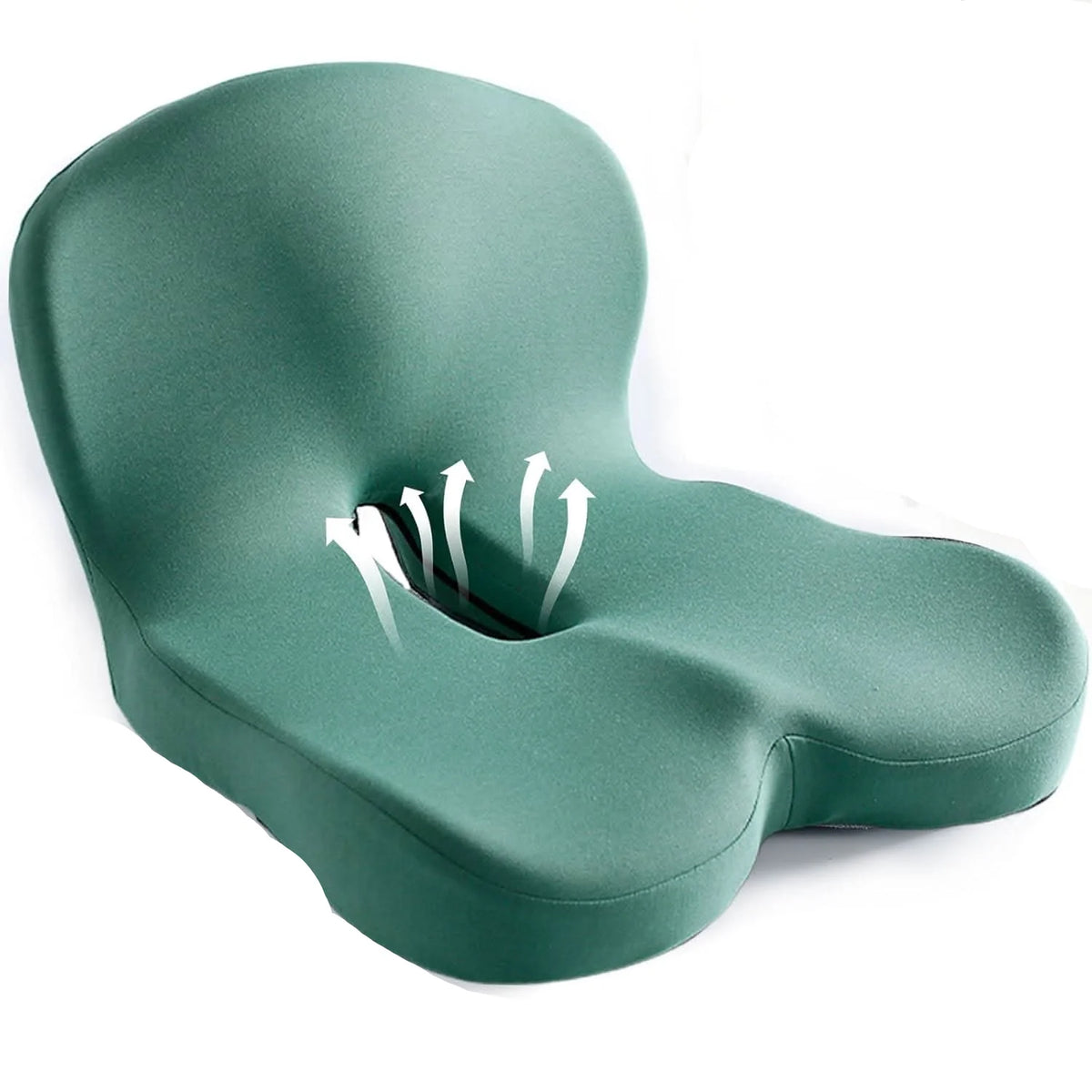 Seat Cushion Memory Foam Non-Slip & Machine-Washable Cover