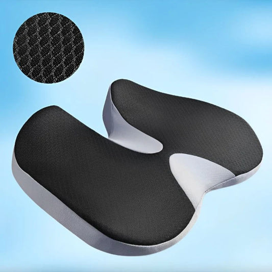 Seat Cushion Memory Foam U-Shaped Cutout Machine Washable Cover