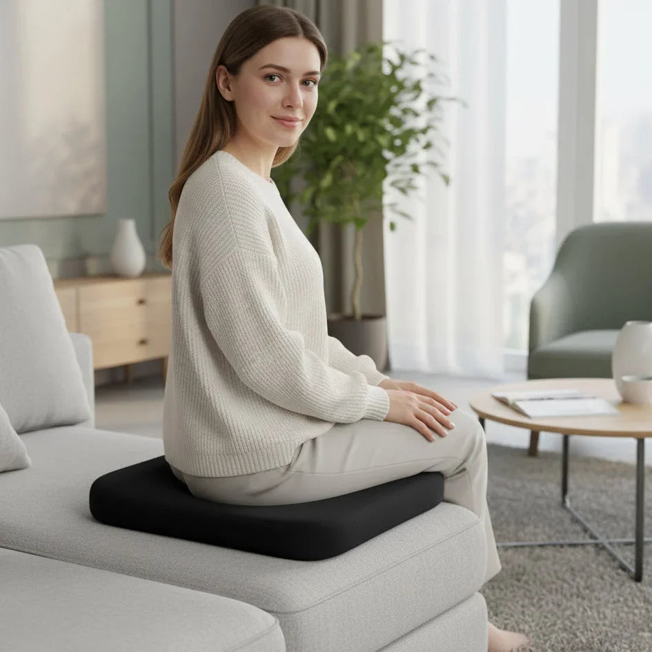 Seat Cushion Shape-Retaining Foam Non-Slip Base Removable Cover