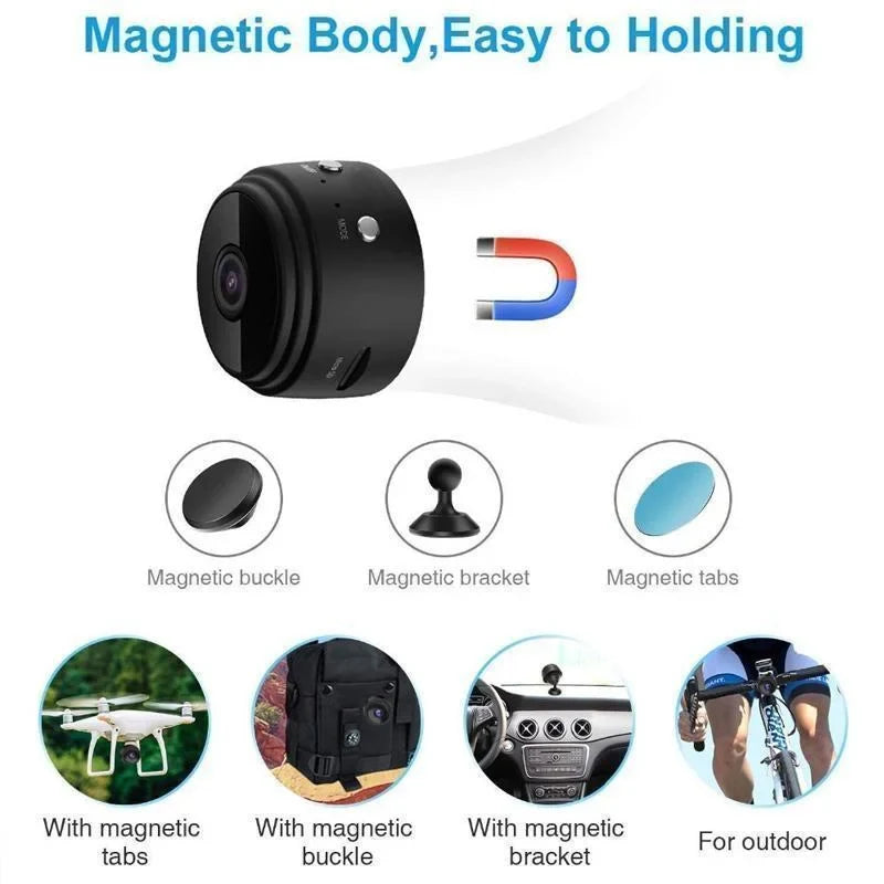 Security Camera Wi-Fi 1080p Magnetic Mount Night Vision