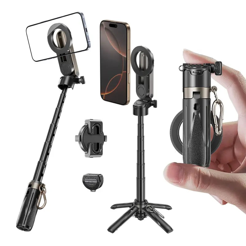 Selfie Stick Magnetic 360° Rotation Wireless Remote