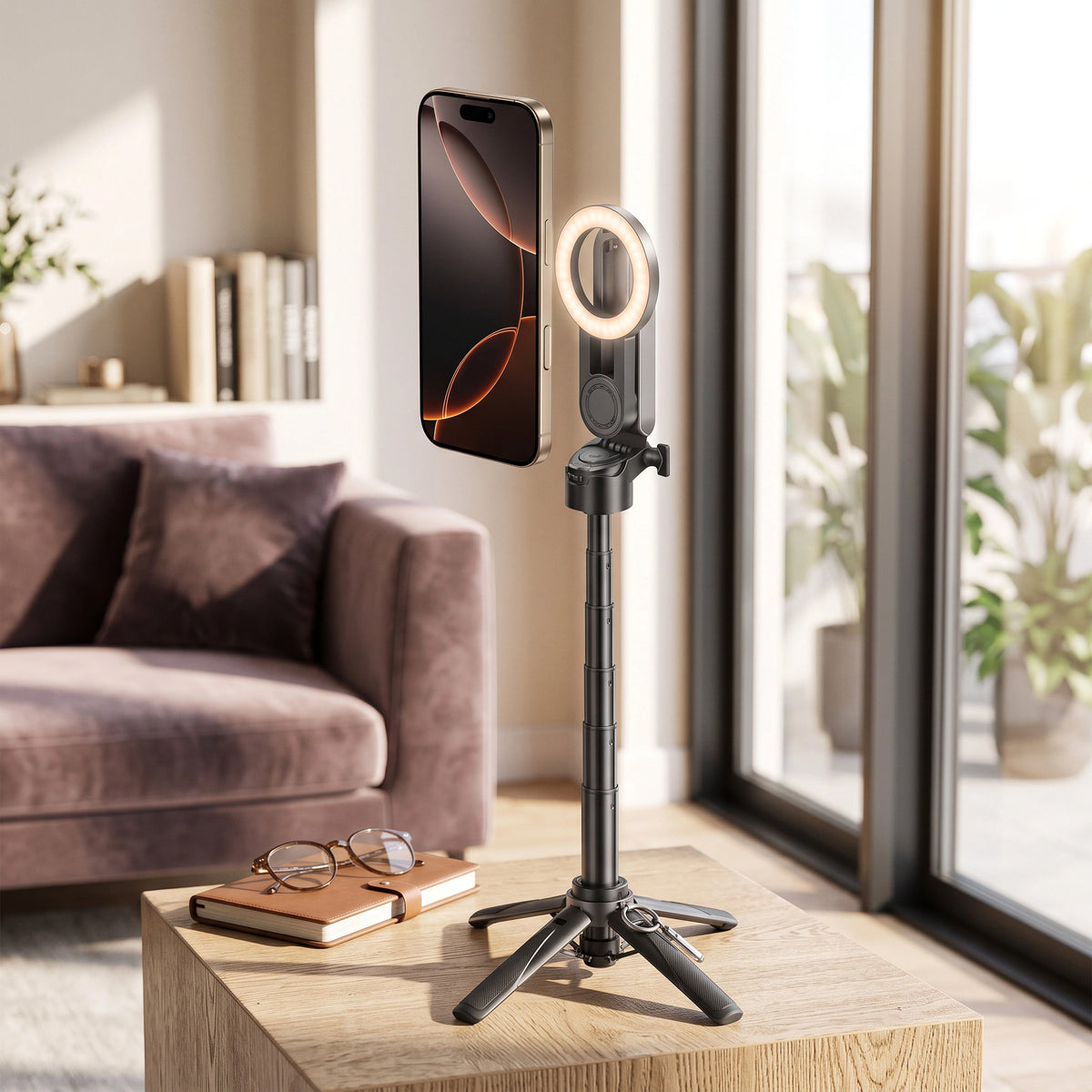 Selfie Stick Magnetic 360° Rotation Wireless Remote