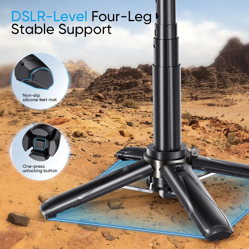 Selfie Stick Magnetic 360° Rotation Wireless Remote