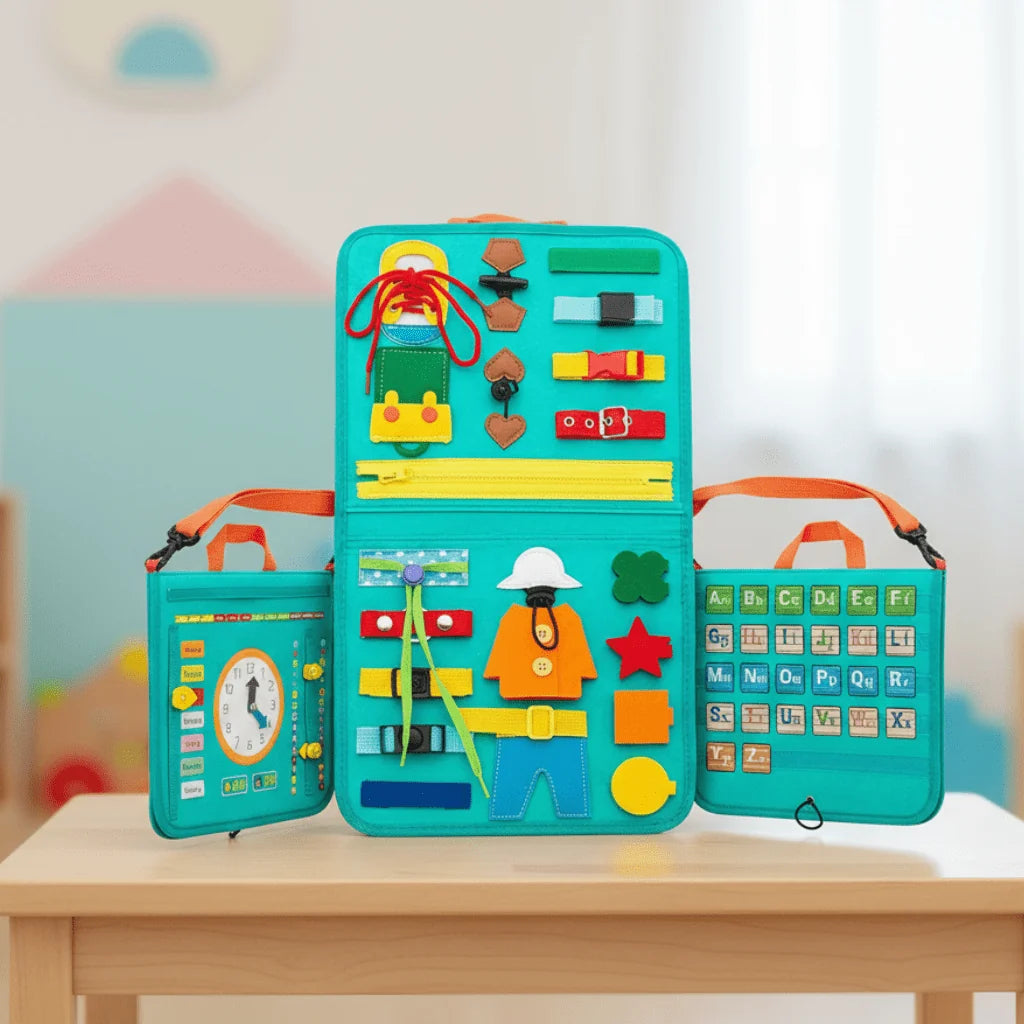 Sensory Activity Board 15 Activities Lightweight Portable