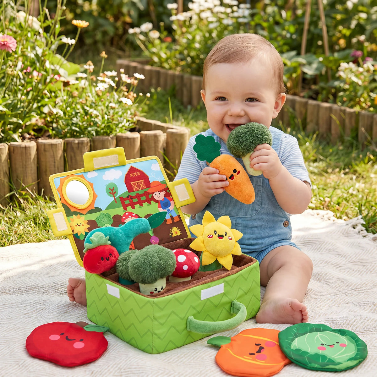 Sensory Toy Plush Fruit & Vegetable Set