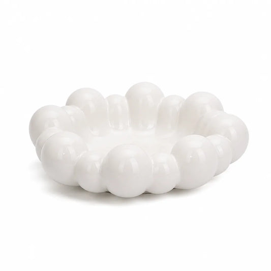 Serving Bowl Bubble Shape Glossy Ceramic 11.4 Inch