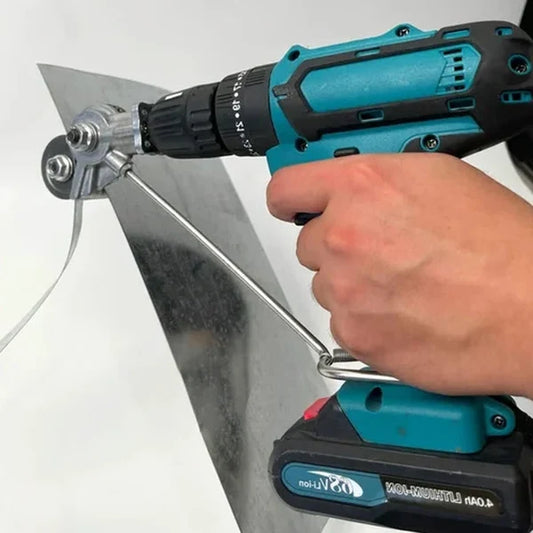 Sheet Metal Cutter Drill Attachment Compact Portable Design