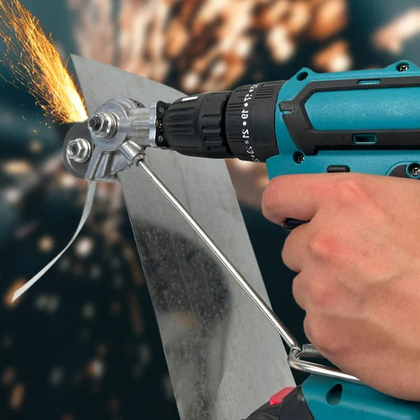 Sheet Metal Cutter Drill Attachment Compact Portable Design