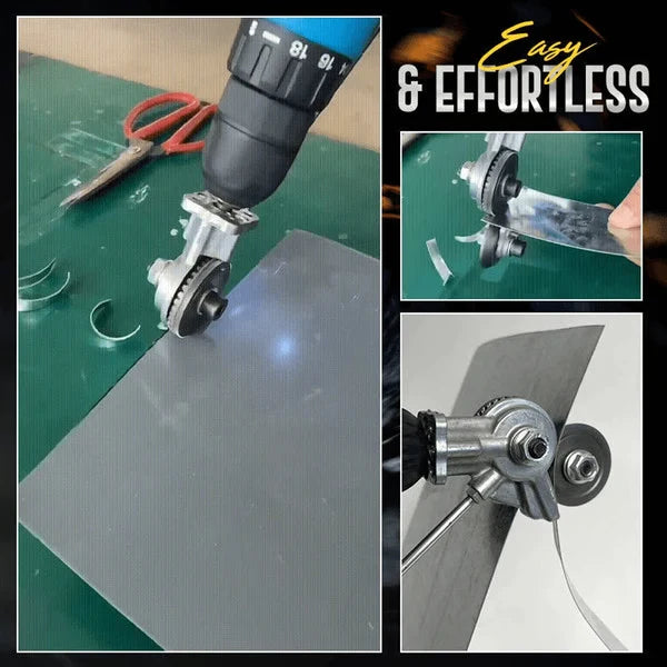 Sheet Metal Cutter Drill Attachment Compact Portable Design