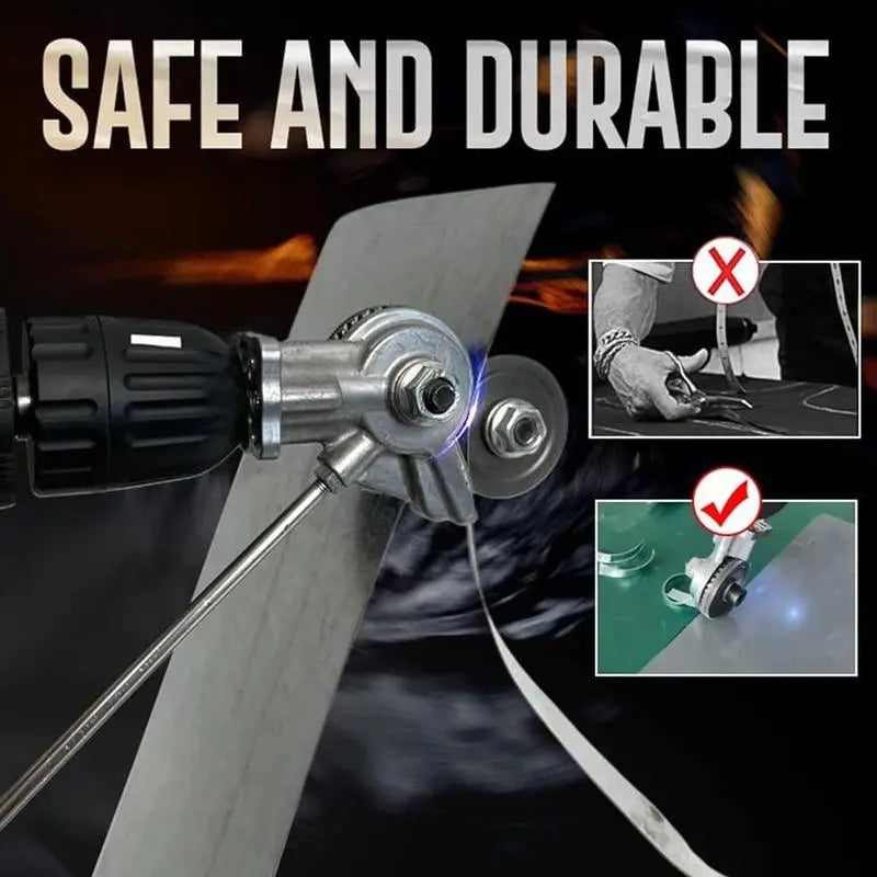 Sheet Metal Cutter Interchangeable Heads Fits Standard Drill Chucks
