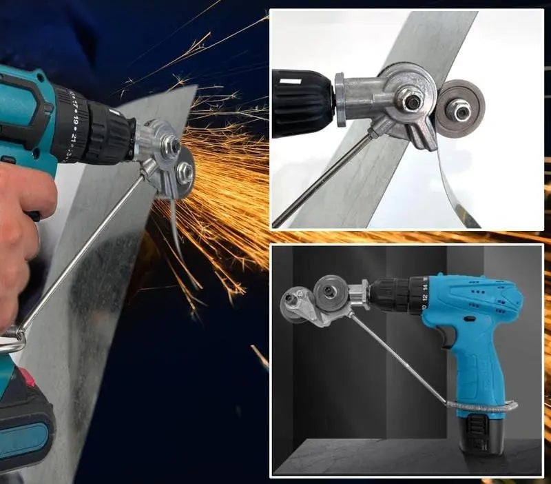 Sheet Metal Cutter Interchangeable Heads Fits Standard Drill Chucks