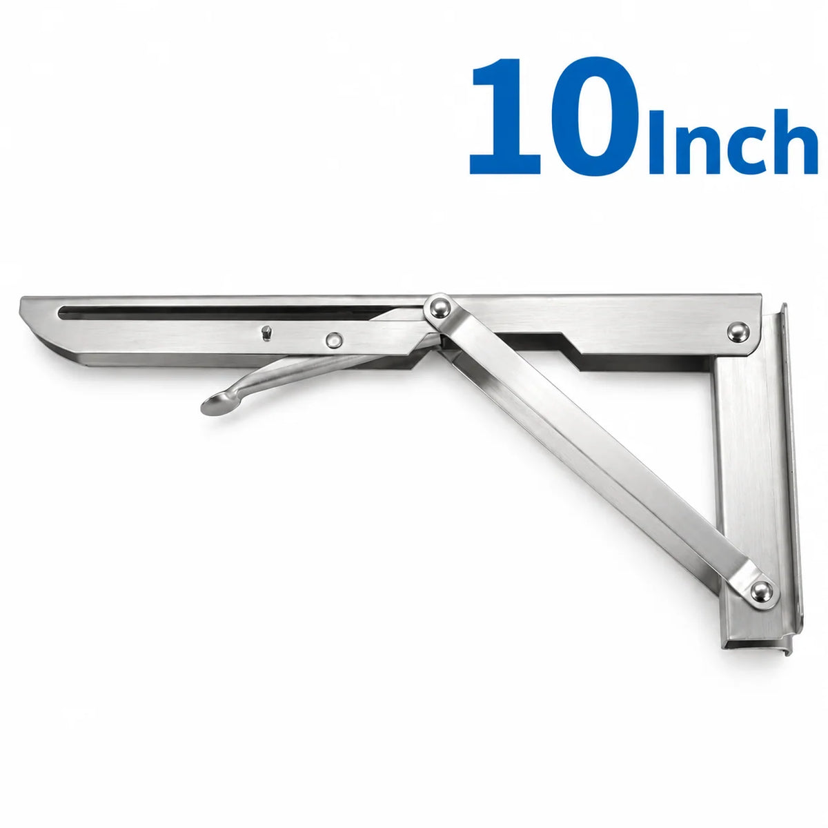 Shelf Brackets Foldable Stainless Steel Set of 2