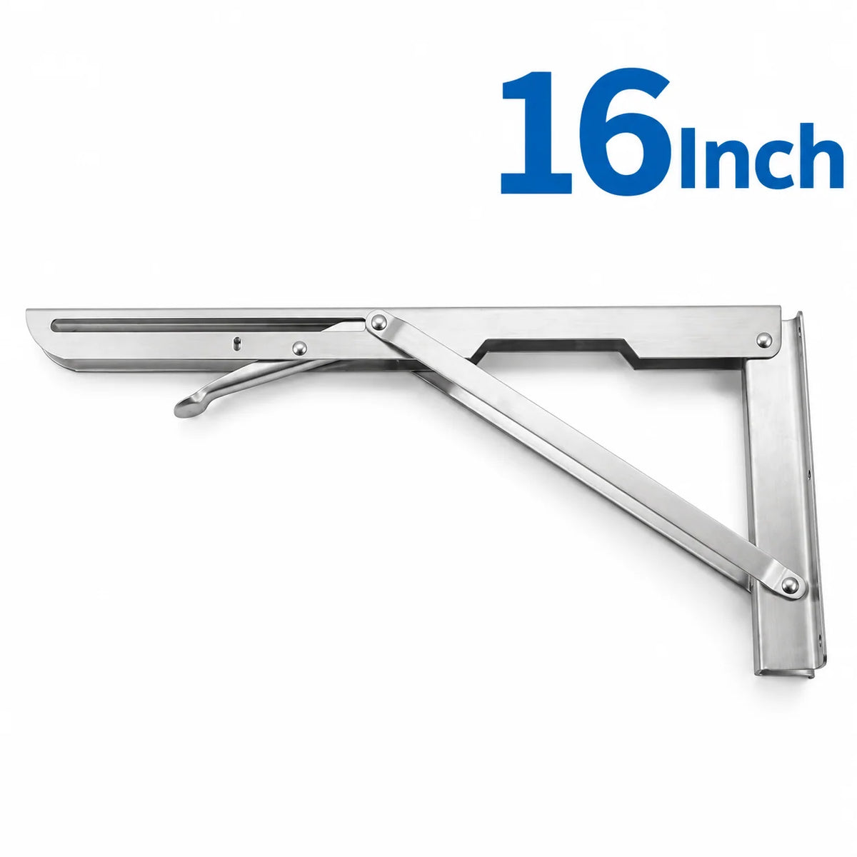 Shelf Brackets Foldable Stainless Steel Set of 2