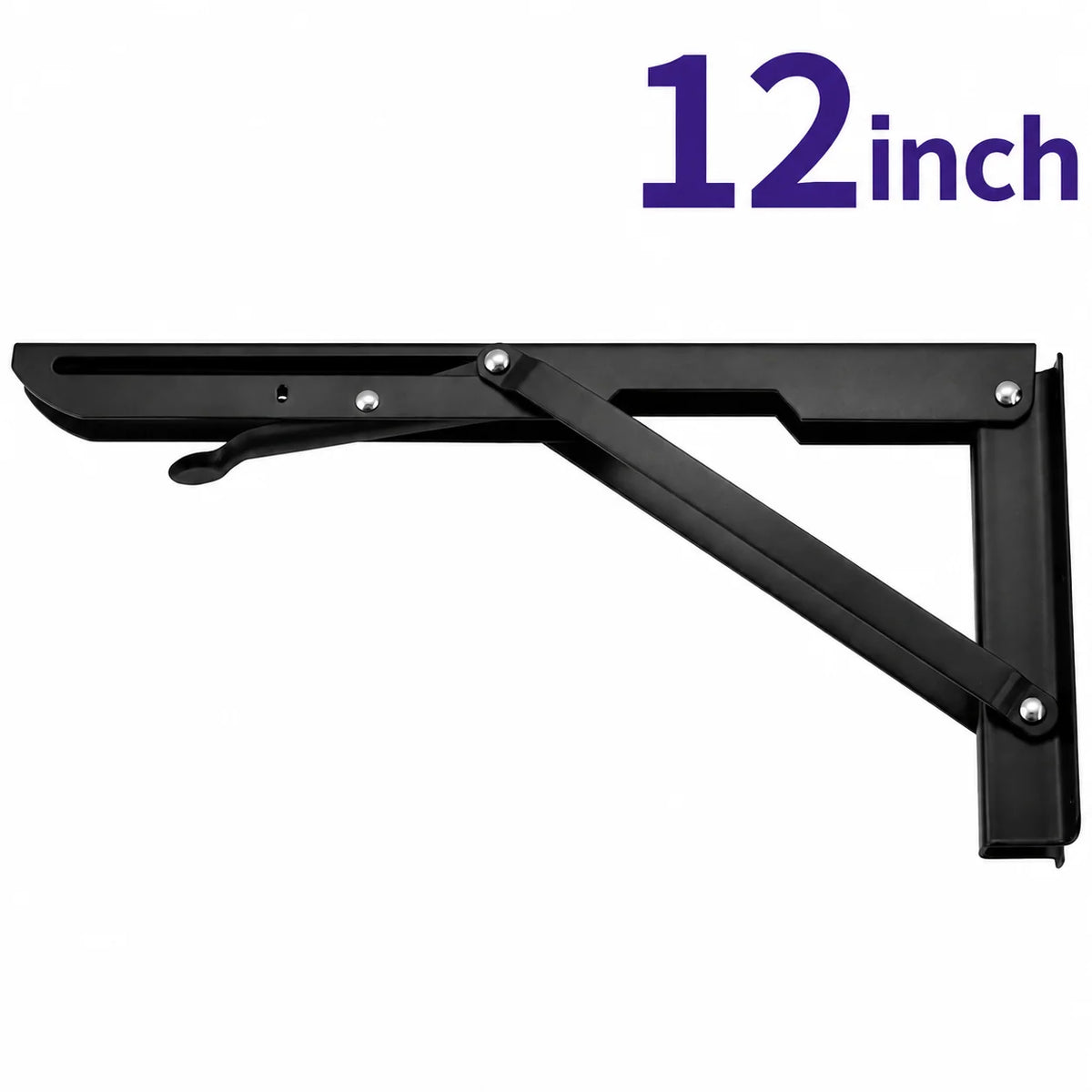 Shelf Brackets Foldable Stainless Steel Set of 2