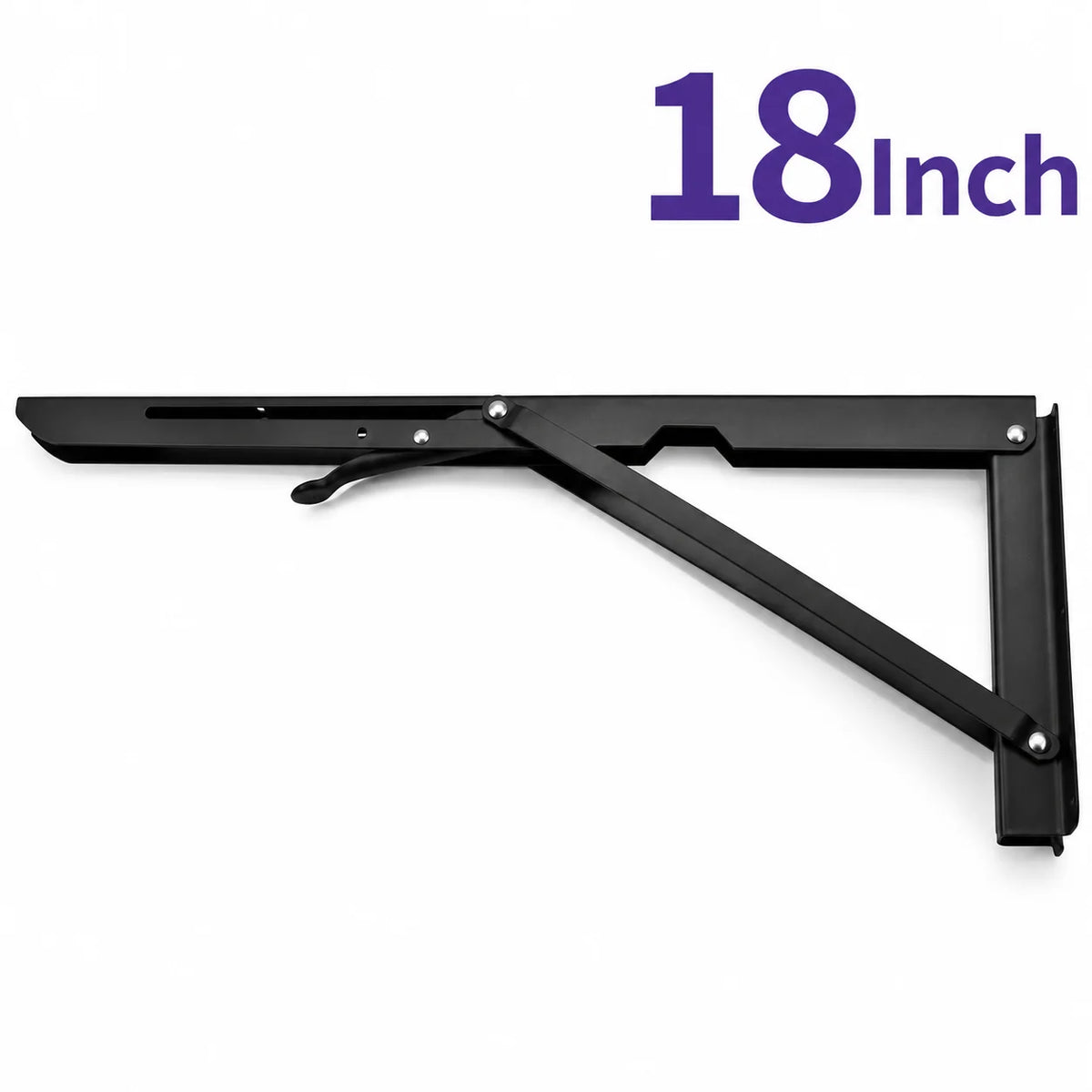Shelf Brackets Foldable Stainless Steel Set of 2