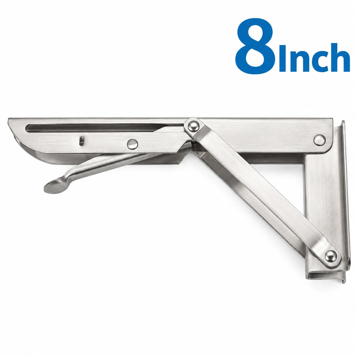 Shelf Brackets Foldable Stainless Steel Set of 2
