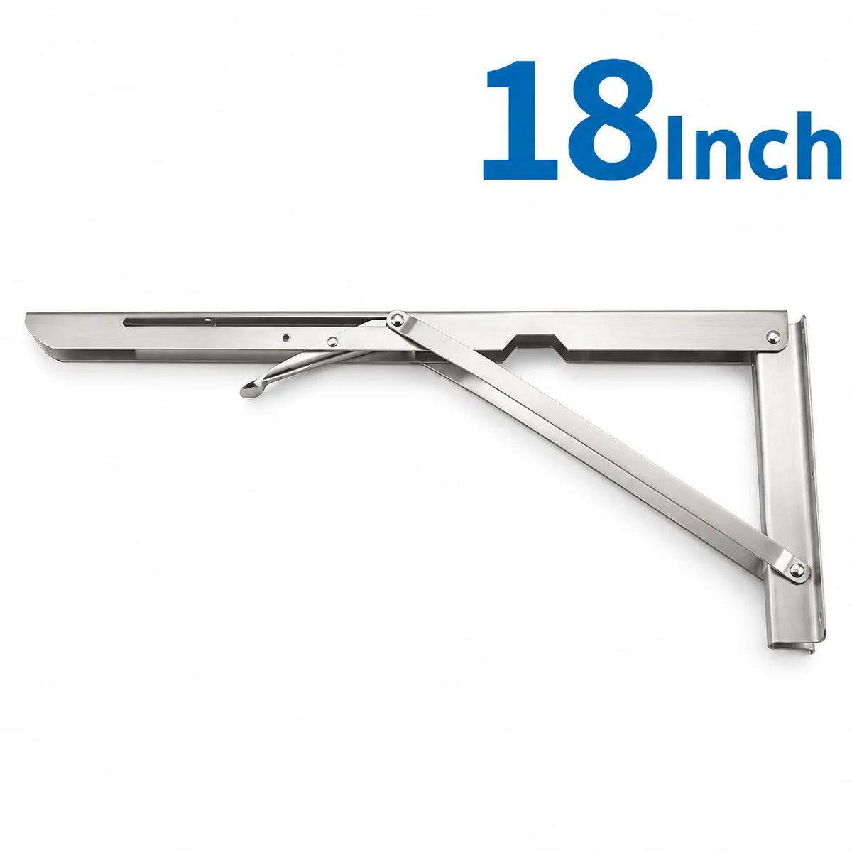 Shelf Brackets Foldable Stainless Steel Set of 2