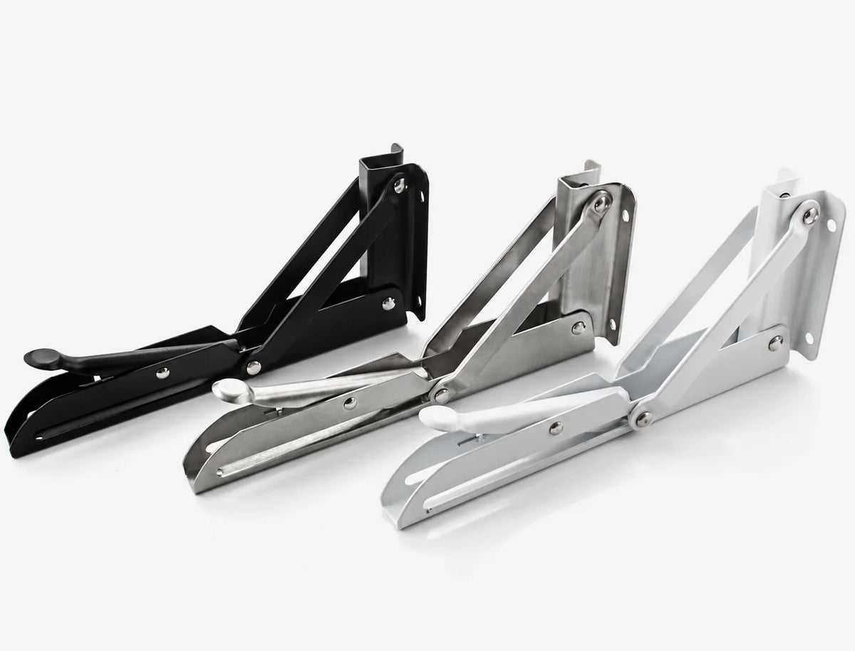 Shelf Brackets Foldable Stainless Steel Set of 2