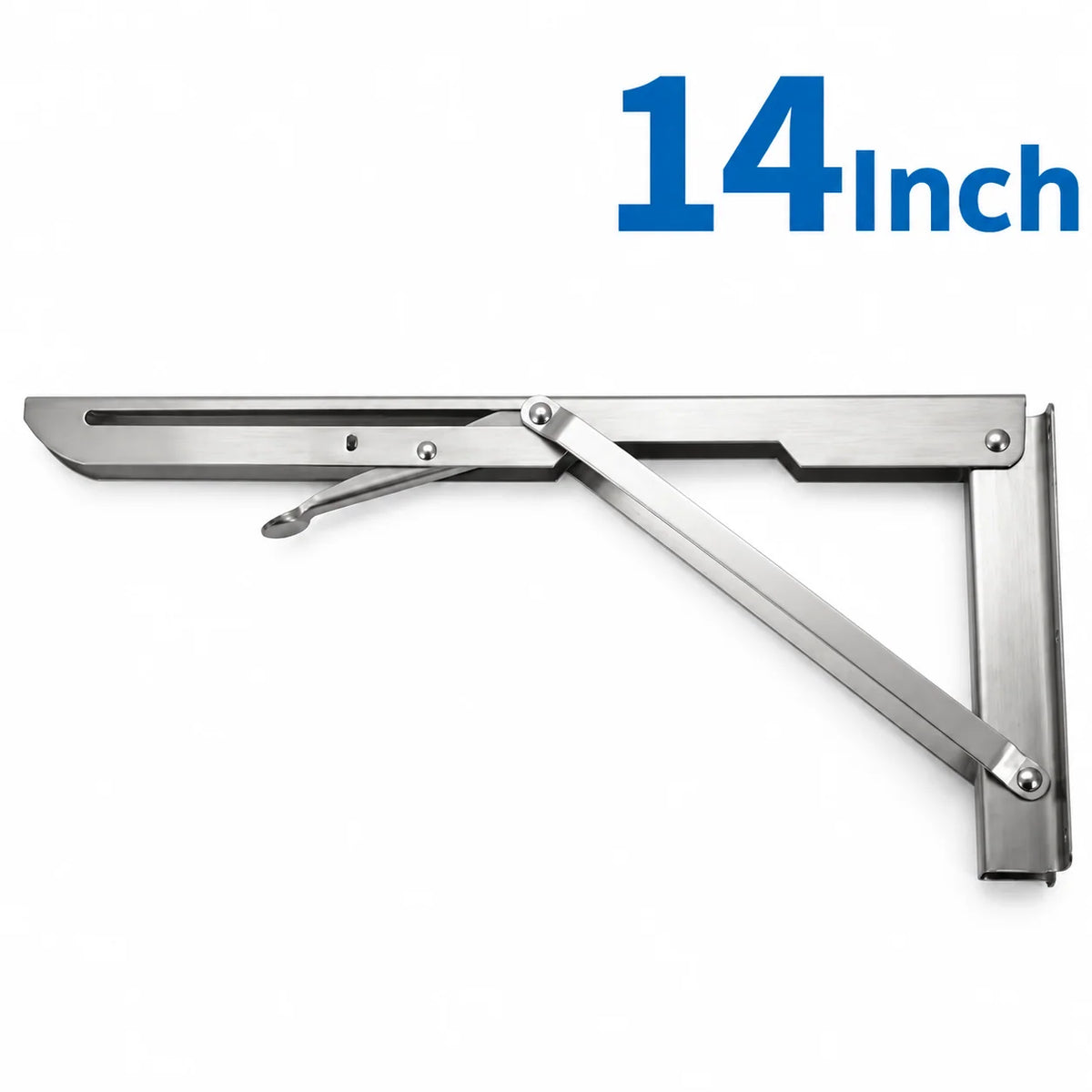 Shelf Brackets Foldable Stainless Steel Set of 2