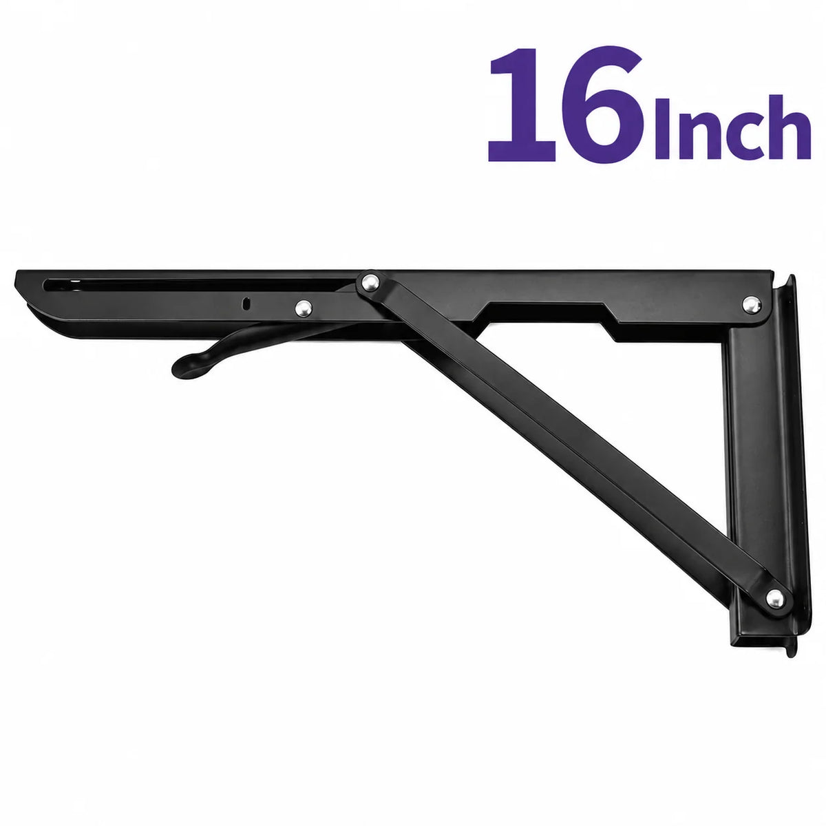 Shelf Brackets Foldable Stainless Steel Set of 2