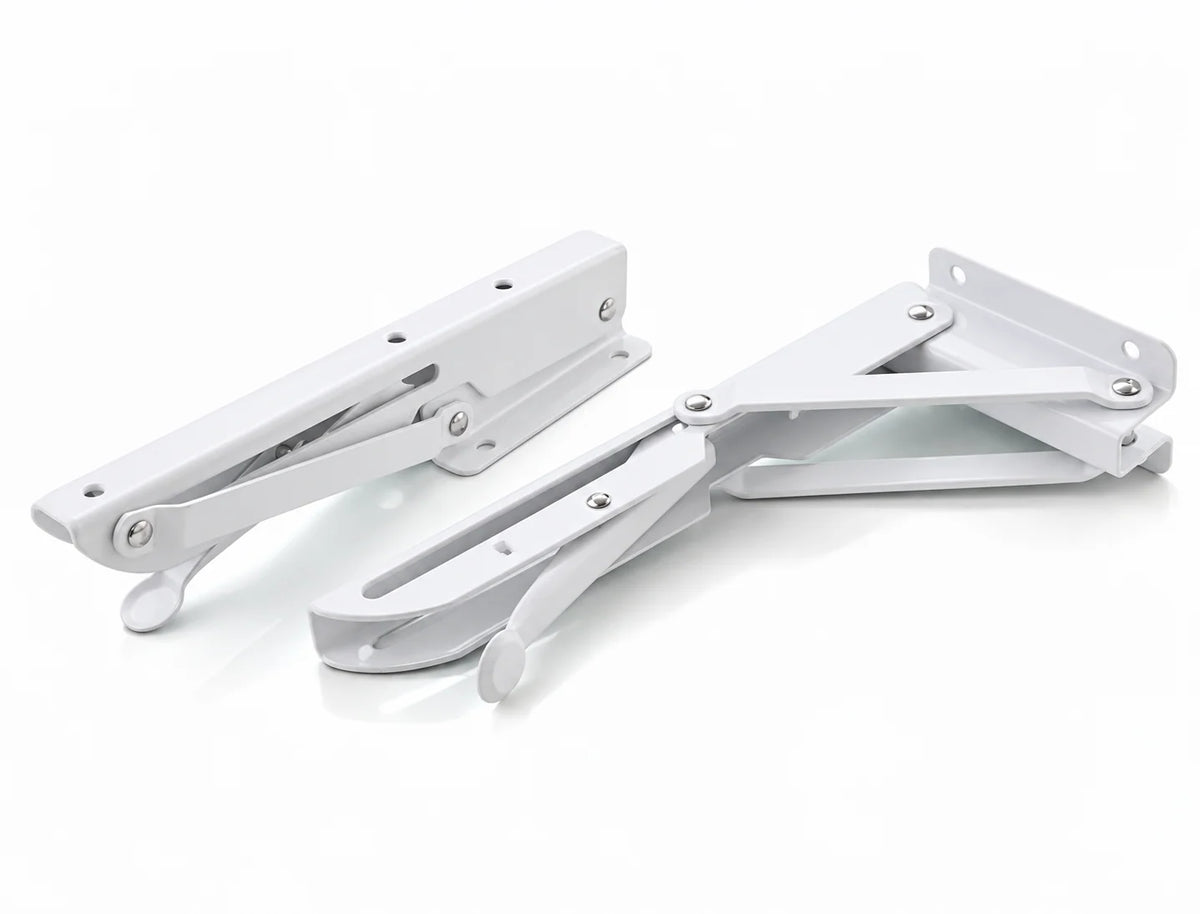 Shelf Brackets Foldable Stainless Steel Set of 2