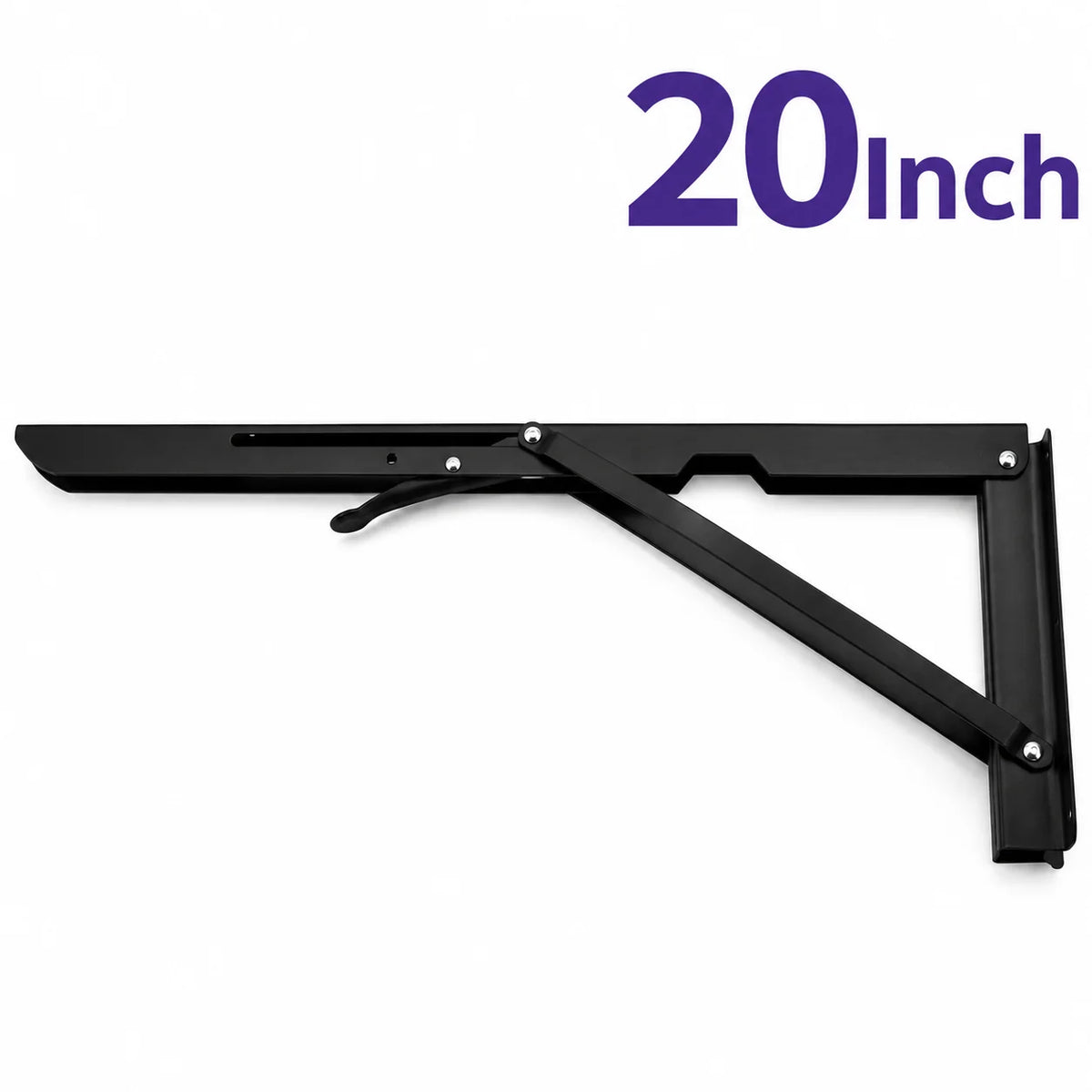 Shelf Brackets Foldable Stainless Steel Set of 2