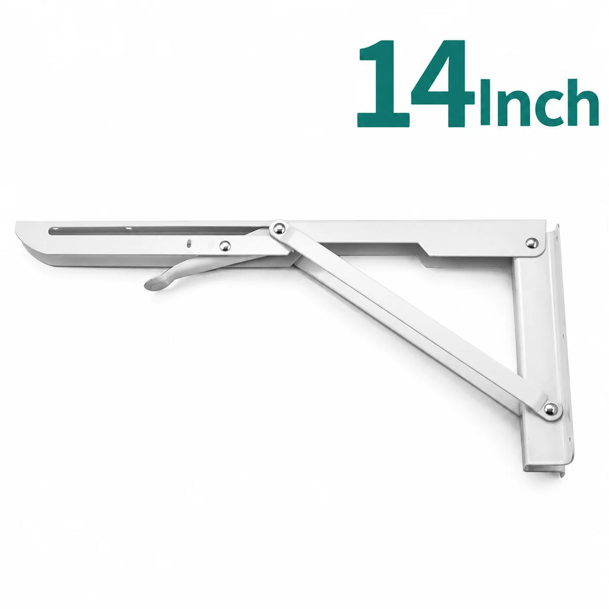 Shelf Brackets Foldable Stainless Steel Set of 2
