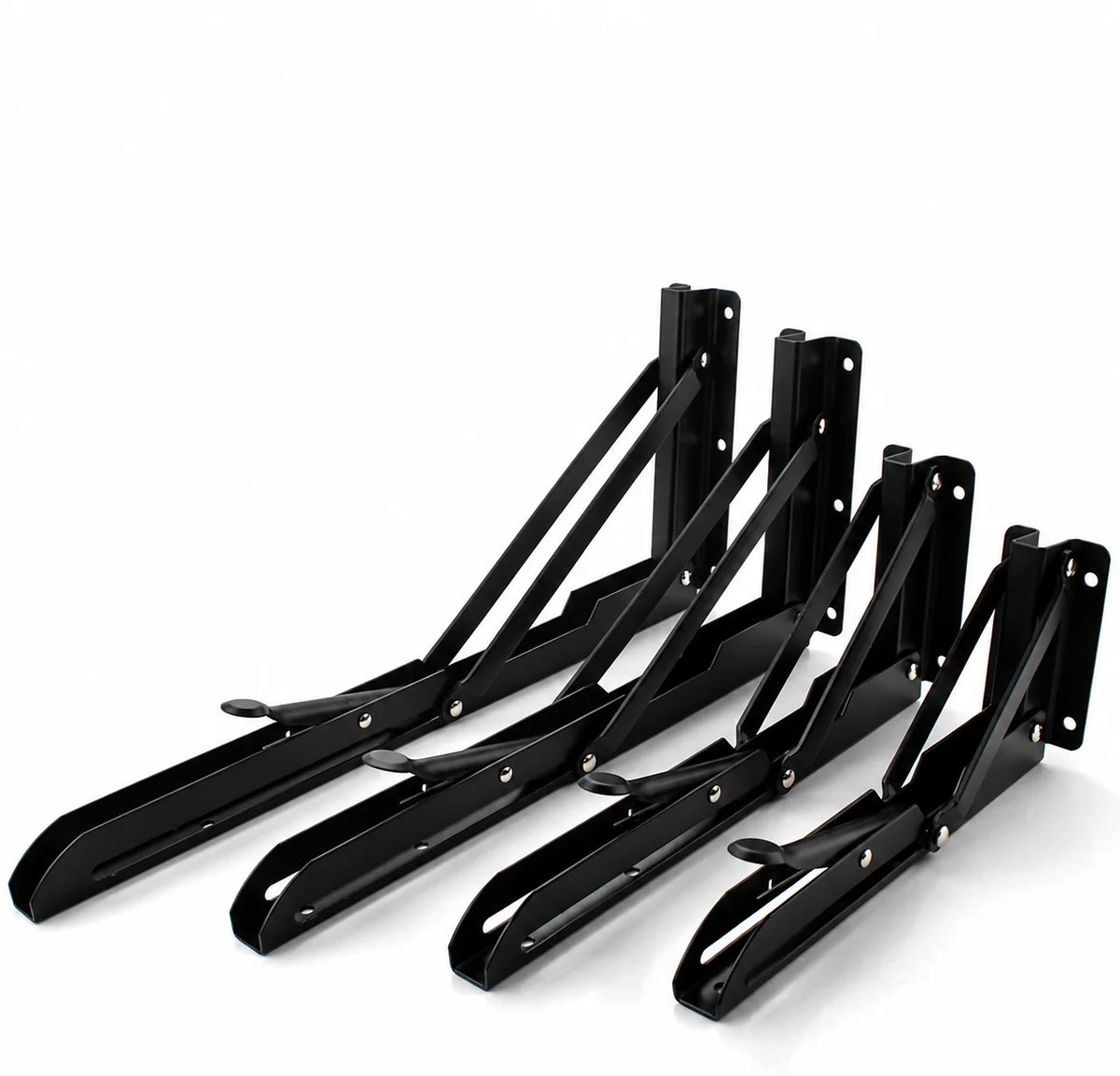 Shelf Brackets Foldable Stainless Steel Set of 2