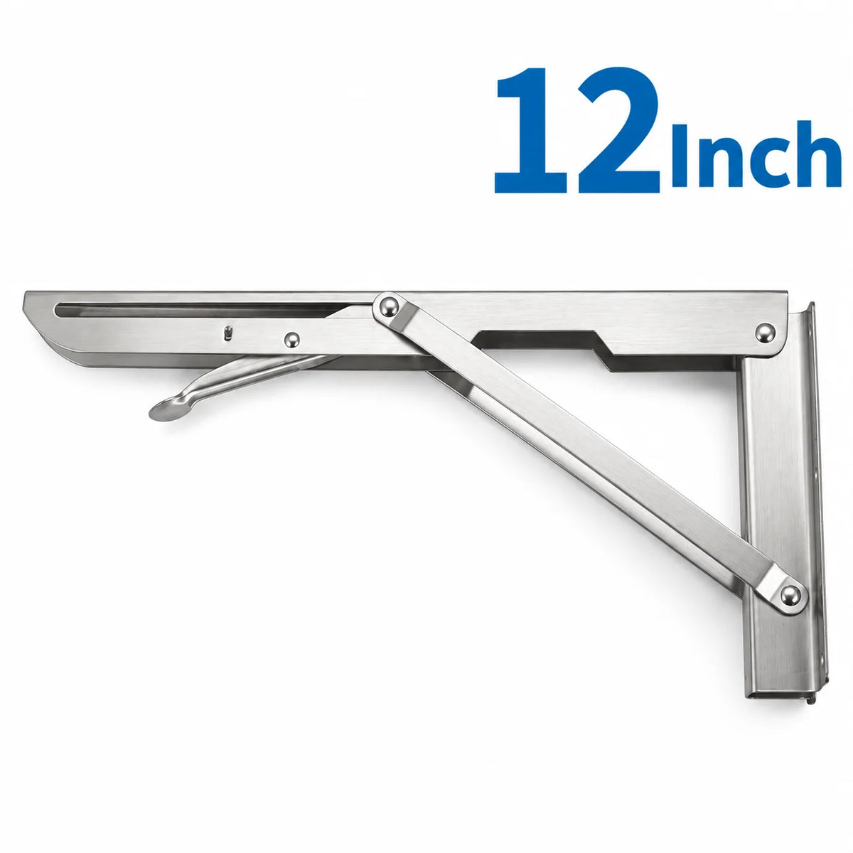 Shelf Brackets Foldable Stainless Steel Set of 2