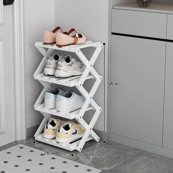 Shoe Rack Bamboo Foldable Space-Saving Storage