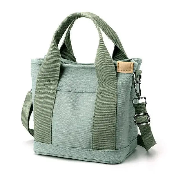 Shoulder Bag Canvas Inner Pockets & Wide Straps