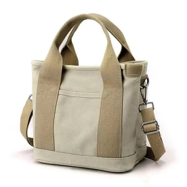 Shoulder Bag Canvas Inner Pockets & Wide Straps