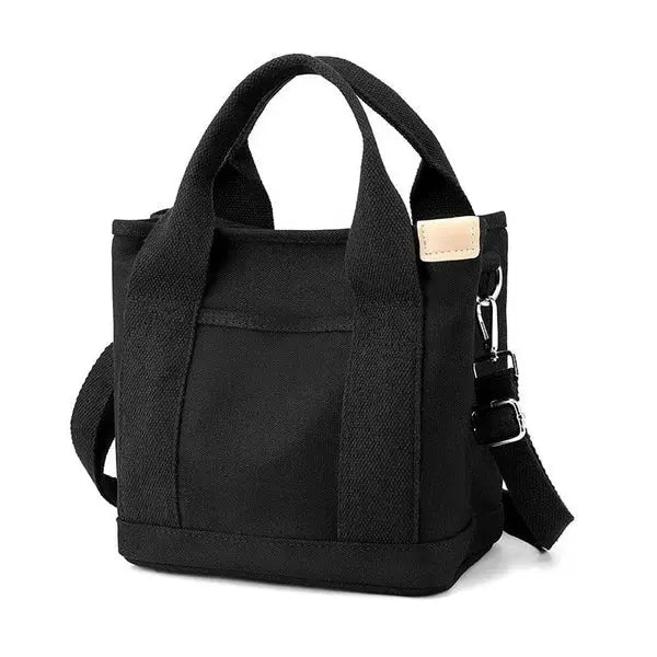 Shoulder Bag Canvas Multiple Inner Pockets & Wide Straps