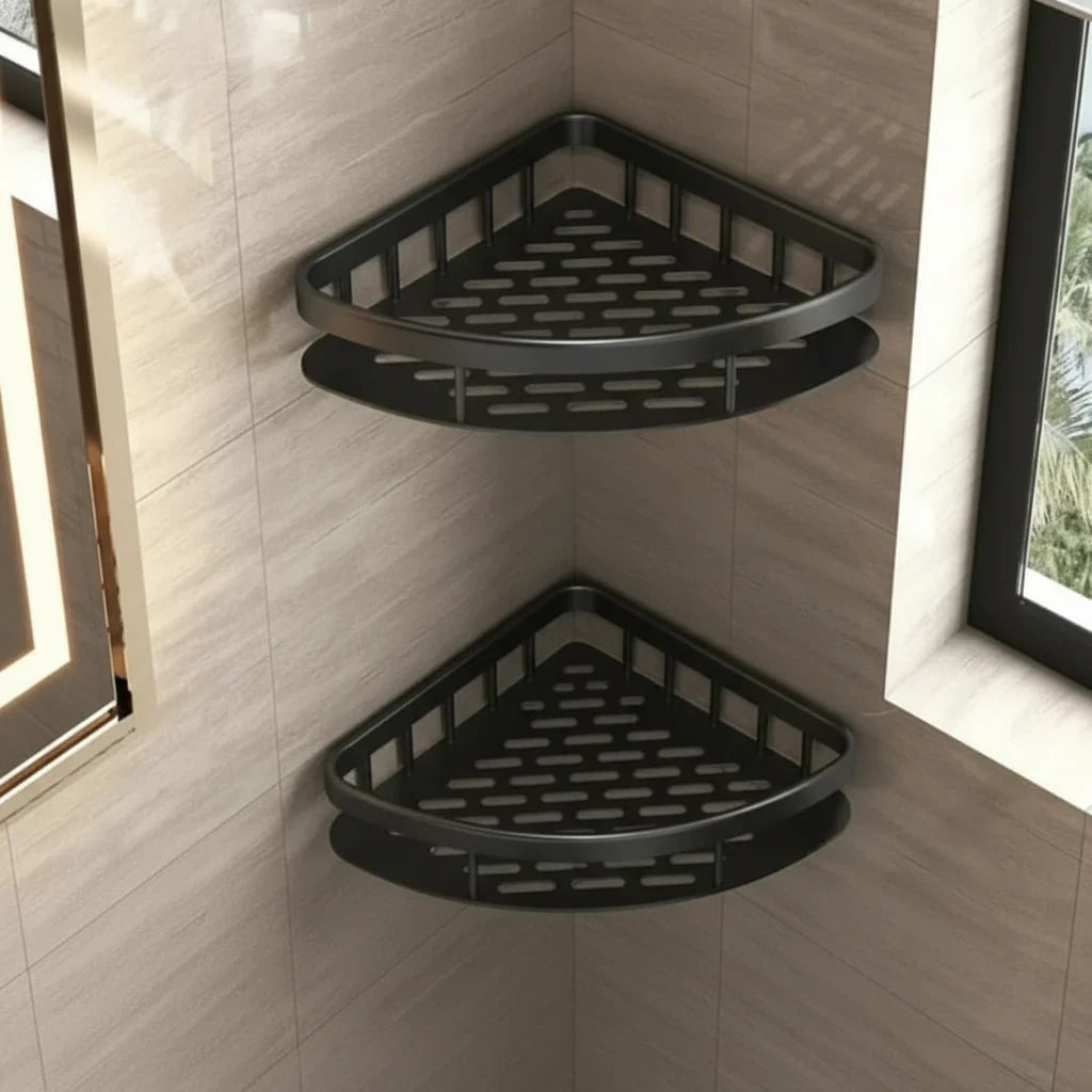 Shower Caddy Stainless Steel No-Drill Adhesive Mount Holds 11 Lb
