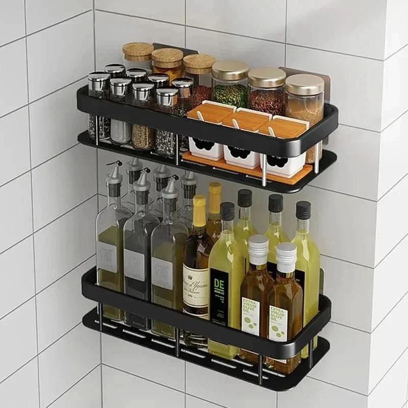 Shower Caddy Stainless Steel No-Drill Adhesive Mount Holds 11 Lb