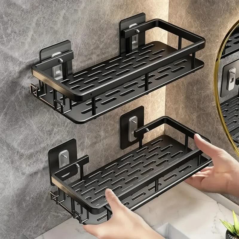 Shower Caddy Stainless Steel No-Drill Adhesive Mount Holds 11 Lb