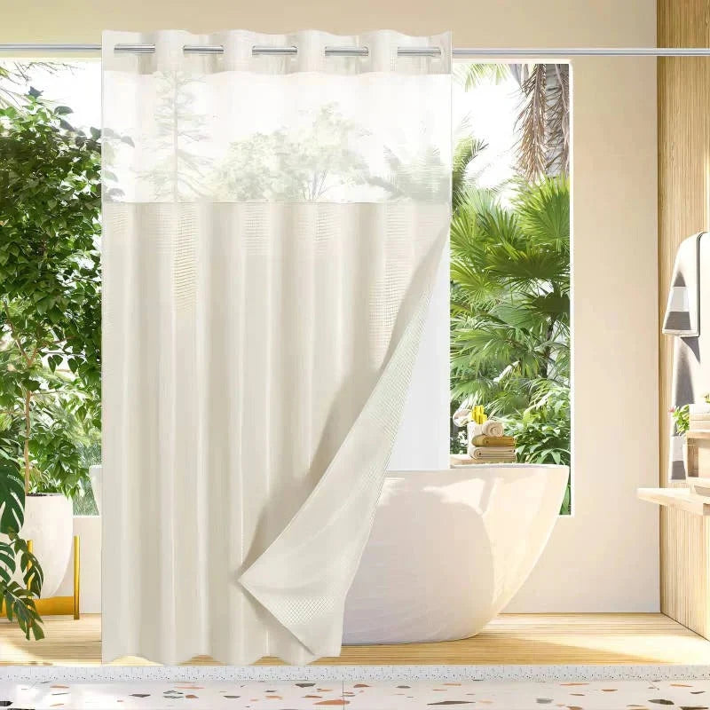 Shower Curtain Hookless Integrated Liner Waterproof