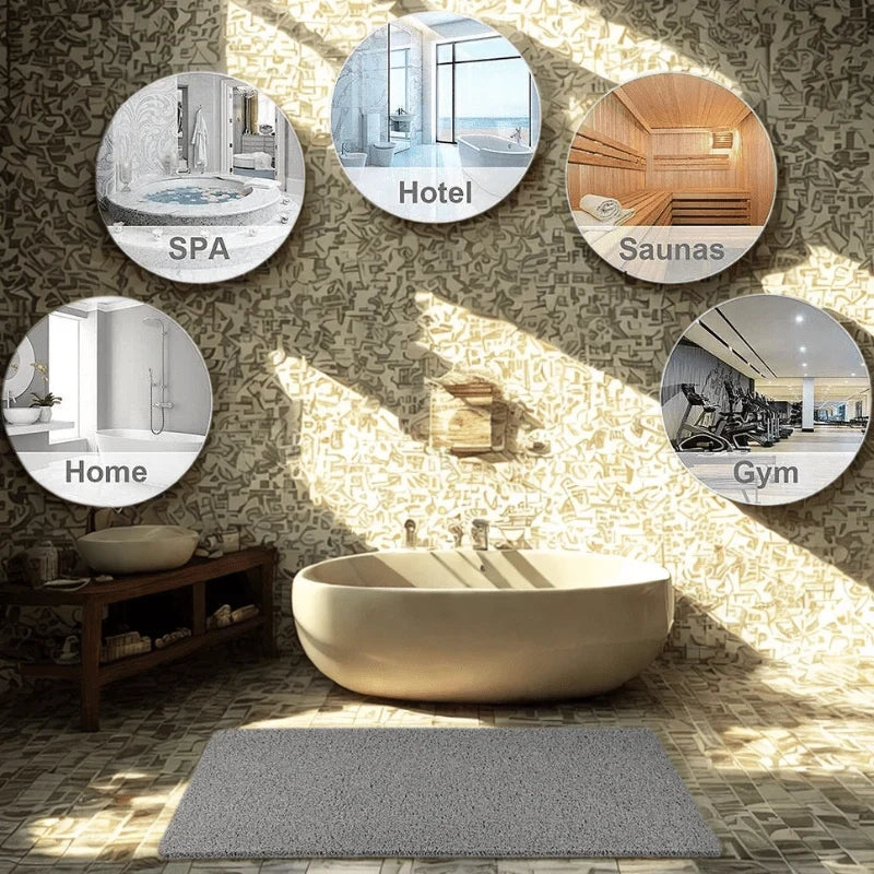 Shower Mat Non-Slip Quick-Drying with Drainage