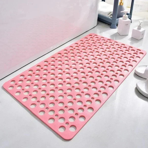 Shower Mat Textured Non-Slip Suction Backing With Drainage Design