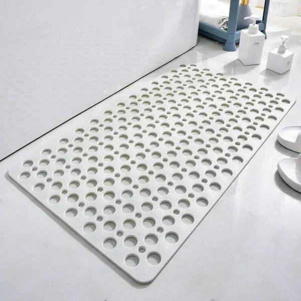 Shower Mat Textured Non-Slip Suction Backing With Drainage Design