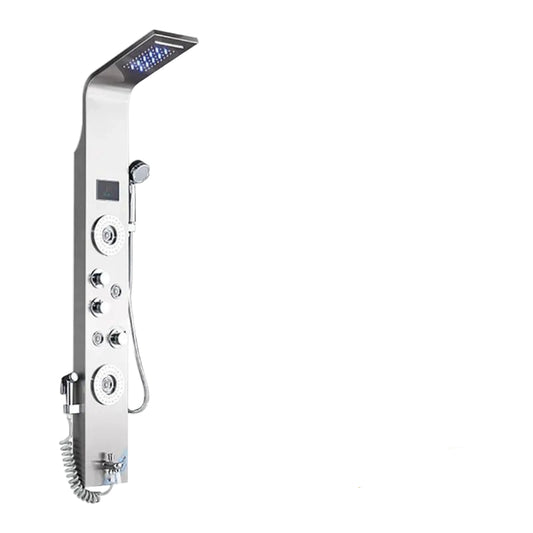 Shower Panel Water-Powered LED Temperature Display Six Spray Modes