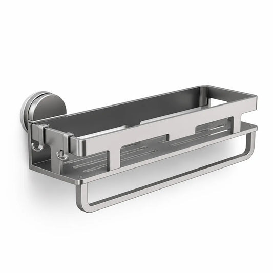 Shower Shelf No-Drill Suction Cup Or Wall-Mount Corrosion-Resistant